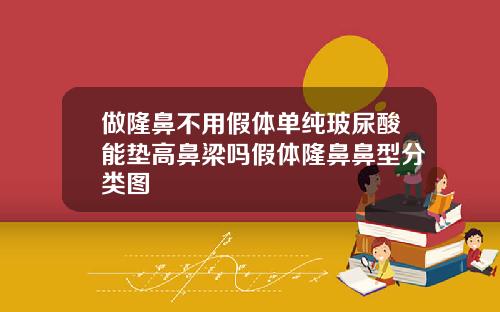 做隆鼻不用假体单纯玻尿酸能垫高鼻梁吗假体隆鼻鼻型分类图