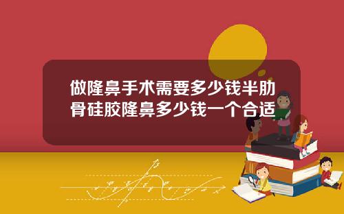 做隆鼻手术需要多少钱半肋骨硅胶隆鼻多少钱一个合适
