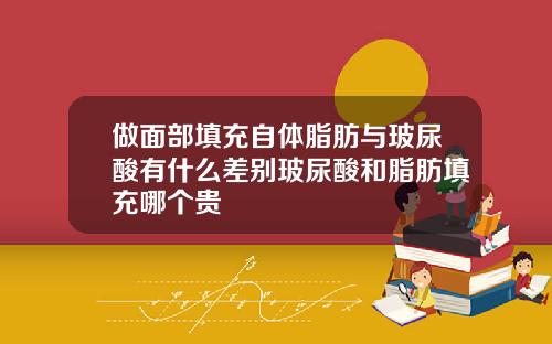做面部填充自体脂肪与玻尿酸有什么差别玻尿酸和脂肪填充哪个贵