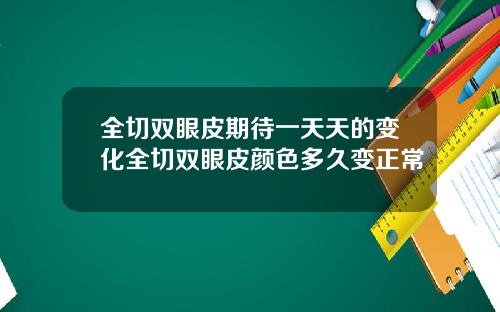 全切双眼皮期待一天天的变化全切双眼皮颜色多久变正常