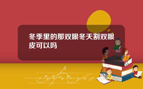 冬季里的那双眼冬天割双眼皮可以吗