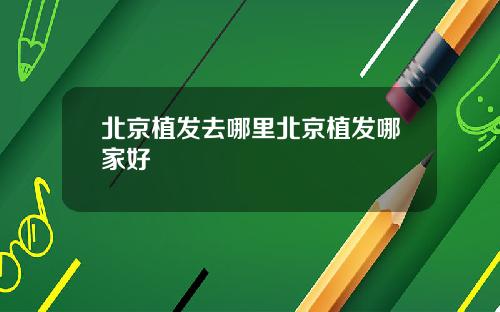 北京植发去哪里北京植发哪家好