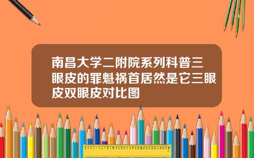 南昌大学二附院系列科普三眼皮的罪魁祸首居然是它三眼皮双眼皮对比图