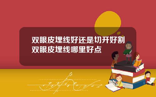 双眼皮埋线好还是切开好割双眼皮埋线哪里好点
