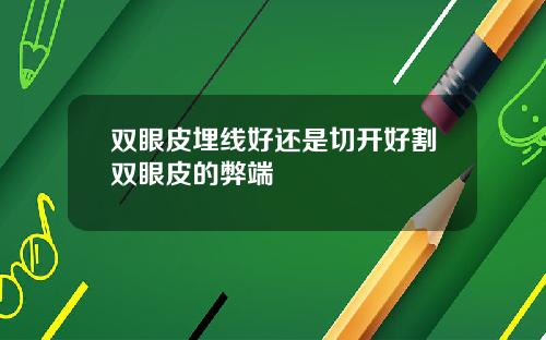 双眼皮埋线好还是切开好割双眼皮的弊端