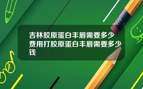 吉林胶原蛋白丰唇需要多少费用打胶原蛋白丰唇需要多少钱