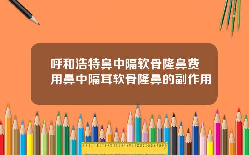 呼和浩特鼻中隔软骨隆鼻费用鼻中隔耳软骨隆鼻的副作用