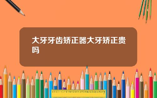 大牙牙齿矫正器大牙矫正贵吗