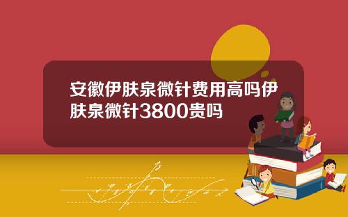 安徽伊肤泉微针费用高吗伊肤泉微针3800贵吗