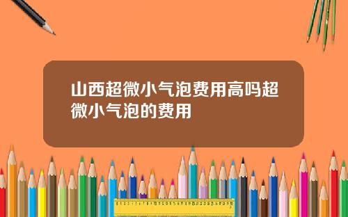 山西超微小气泡费用高吗超微小气泡的费用