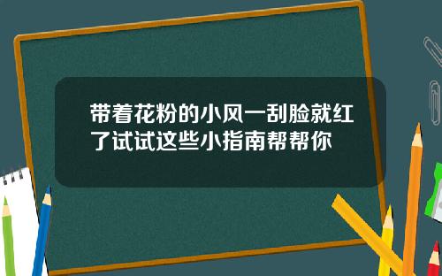 带着花粉的小风一刮脸就红了试试这些小指南帮帮你