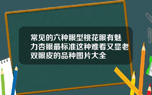 常见的六种眼型桃花眼有魅力杏眼最标准这种难看又显老双眼皮的品种图片大全