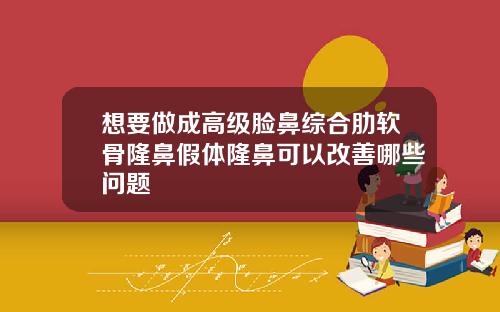 想要做成高级脸鼻综合肋软骨隆鼻假体隆鼻可以改善哪些问题