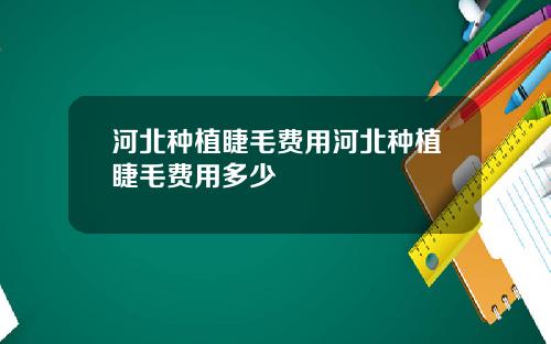 河北种植睫毛费用河北种植睫毛费用多少