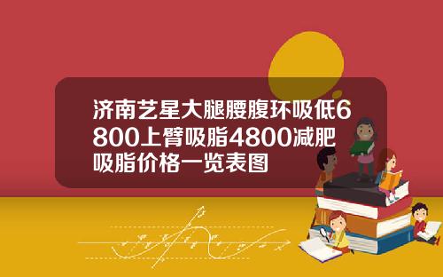 济南艺星大腿腰腹环吸低6800上臂吸脂4800减肥吸脂价格一览表图