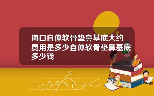 海口自体软骨垫鼻基底大约费用是多少自体软骨垫鼻基底多少钱