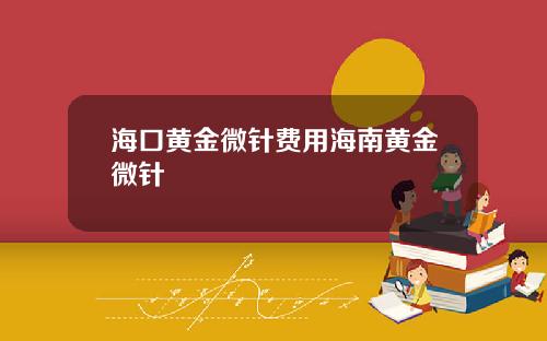 海口黄金微针费用海南黄金微针