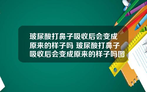 玻尿酸打鼻子吸收后会变成原来的样子吗 玻尿酸打鼻子吸收后会变成原来的样子吗图片