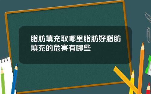 脂肪填充取哪里脂肪好脂肪填充的危害有哪些