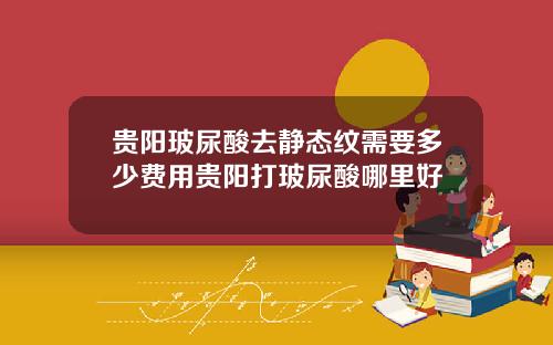 贵阳玻尿酸去静态纹需要多少费用贵阳打玻尿酸哪里好