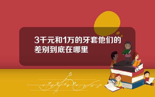 3千元和1万的牙套他们的差别到底在哪里