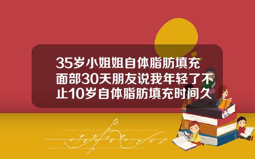 35岁小姐姐自体脂肪填充面部30天朋友说我年轻了不止10岁自体脂肪填充时间久了会消失吗