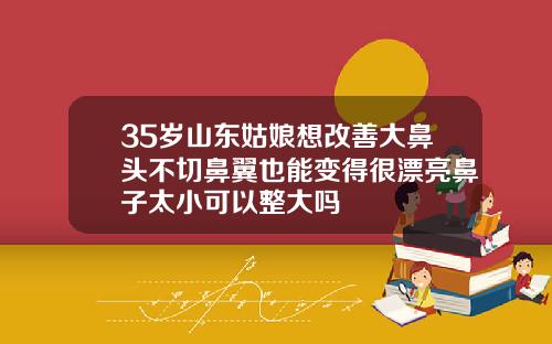 35岁山东姑娘想改善大鼻头不切鼻翼也能变得很漂亮鼻子太小可以整大吗