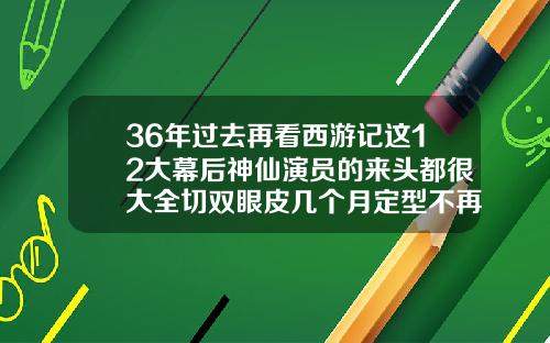 36年过去再看西游记这12大幕后神仙演员的来头都很大全切双眼皮几个月定型不再变窄