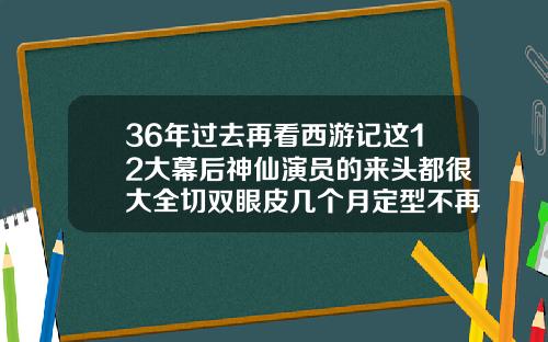 36年过去再看西游记这12大幕后神仙演员的来头都很大全切双眼皮几个月定型不再变窄
