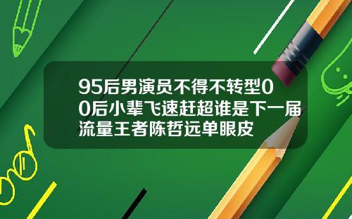 95后男演员不得不转型00后小辈飞速赶超谁是下一届流量王者陈哲远单眼皮