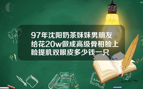 97年沈阳奶茶妹妹男朋友给花20w做成高级骨相脸上睑提肌双眼皮多少钱一只