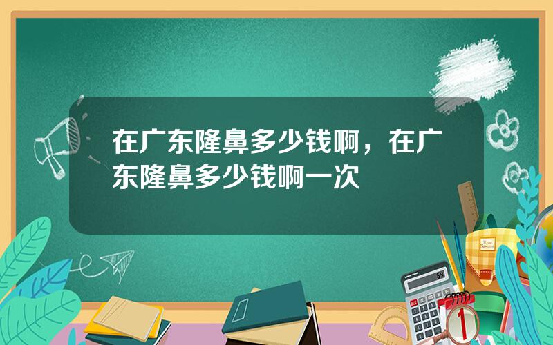 在广东隆鼻多少钱啊，在广东隆鼻多少钱啊一次