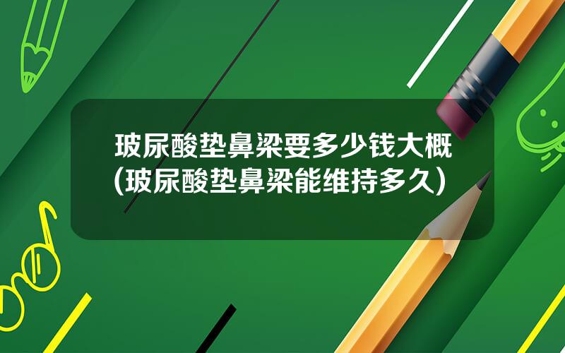 玻尿酸垫鼻梁要多少钱大概(玻尿酸垫鼻梁能维持多久)