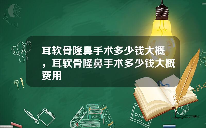 耳软骨隆鼻手术多少钱大概，耳软骨隆鼻手术多少钱大概费用