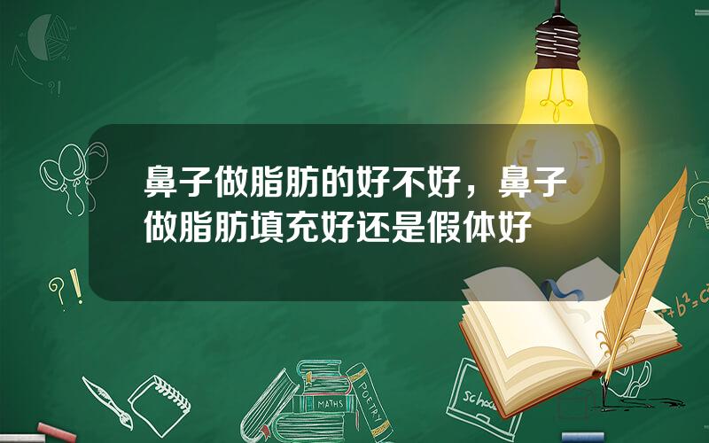 鼻子做脂肪的好不好，鼻子做脂肪填充好还是假体好